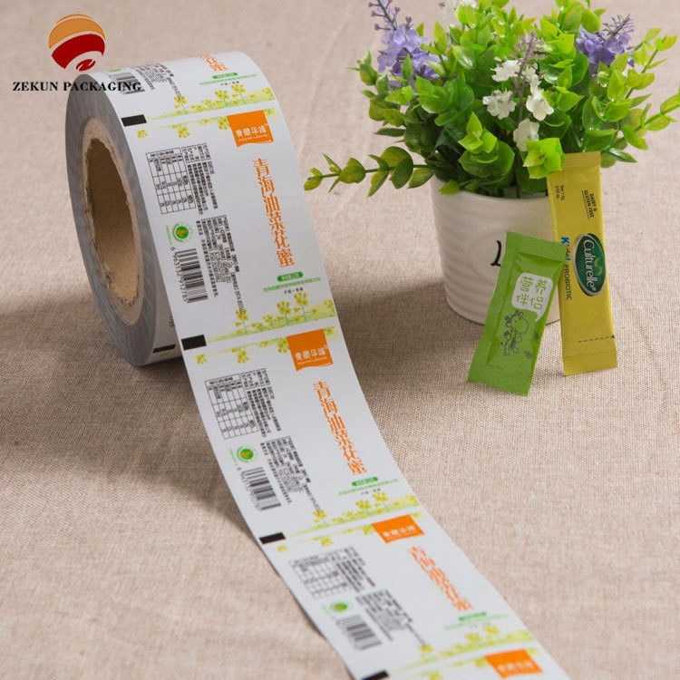 Rolo de filme PET/AL/PE flexível com características de design personalizado acabamento brilhante Várias capacidades
