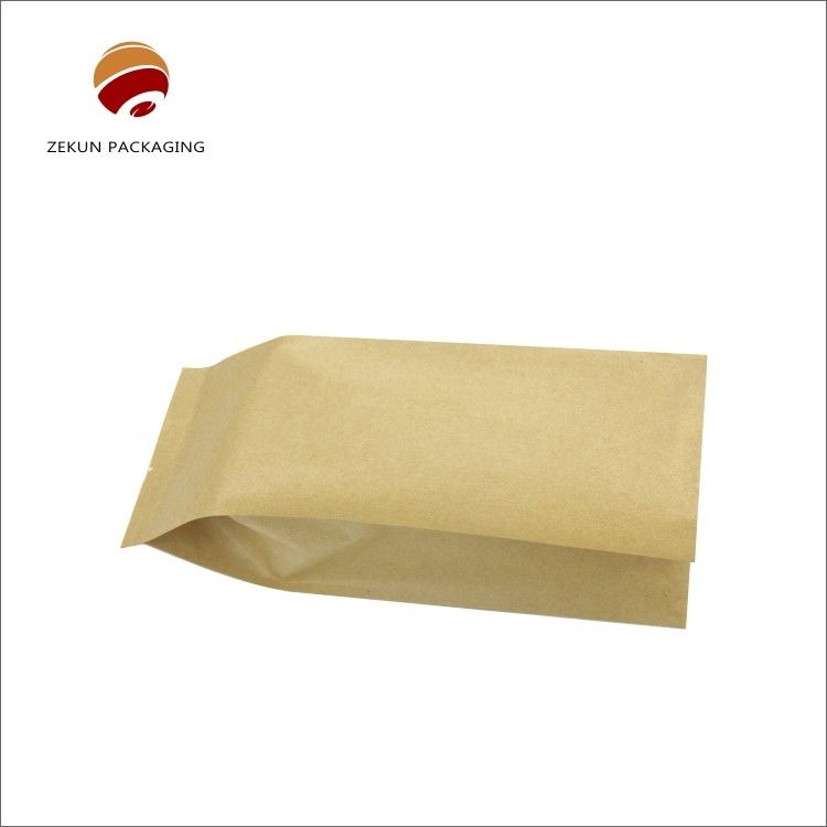Saco de papel kraft impresso sob medida 250g Capacidade com acabamento brilhante para embalagens de alimentos