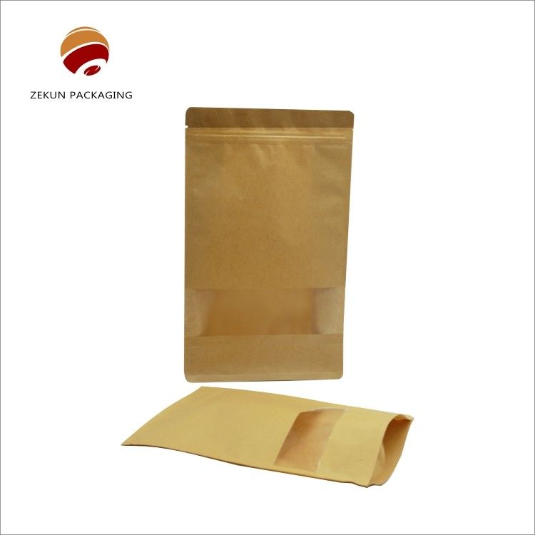 Saco de papel kraft ecológico com gravura impressa em superfície de material mate embalagem de alimentos 200g - 5kgs