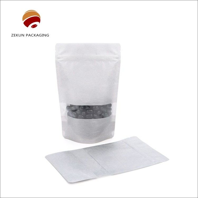 Saco de papel kraft ecológico com gravura impressa em superfície de material mate embalagem de alimentos 200g - 5kgs