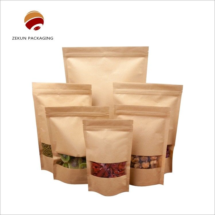 Gravação Saco de papel kraft impresso com acabamento mate ou brilhante Capacidade personalizada disponível