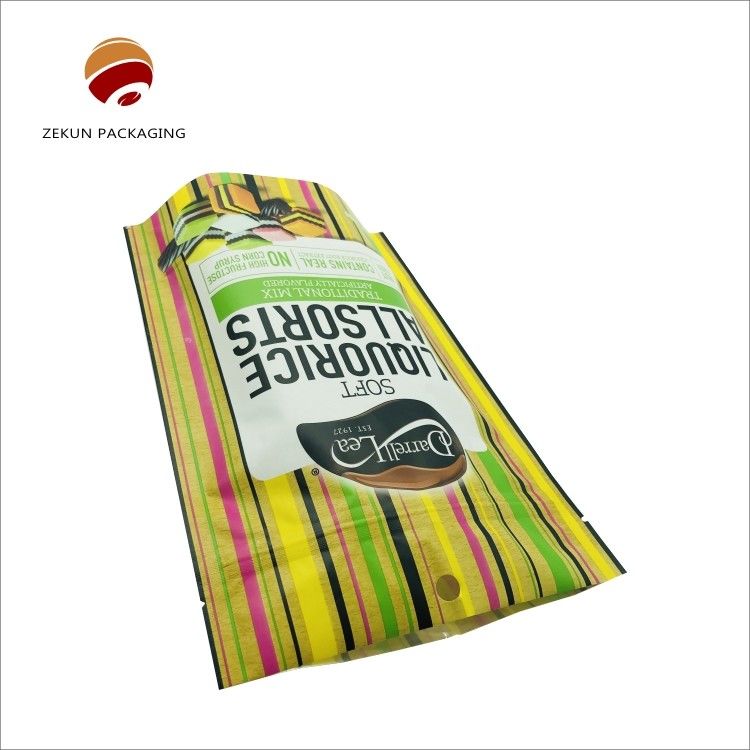 Embalagem Pet/Pe Flat Bottom Zipper Pouch até 10 cores Resistência ao rasgão