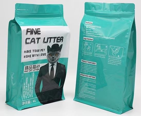 Saco de vácuo de alimentos de acabamento brilhante personalizado Sacos de ração para animais com fecho de fecho de embalagem à prova de umidade
