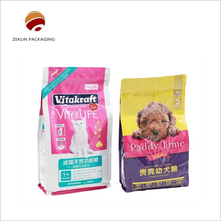 Impressão em gravura Bolsa de alimentos para animais de estimação personalizada CMYK/PANTON Cores Matt ou acabamento brilhante