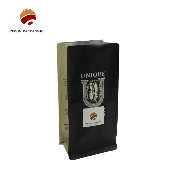 Saco de café de cor castanho natural para embalagens de negócios