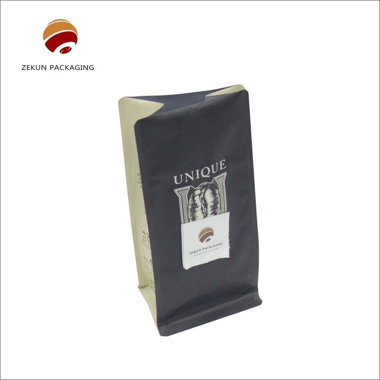 Saco de café de cor castanho natural para embalagens de negócios