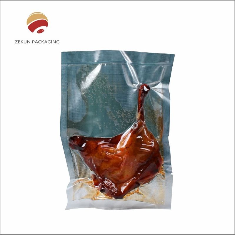 Sacos de vácuo de alimentos transparentes embalados para salmão 2/3 Selo lateral para venda