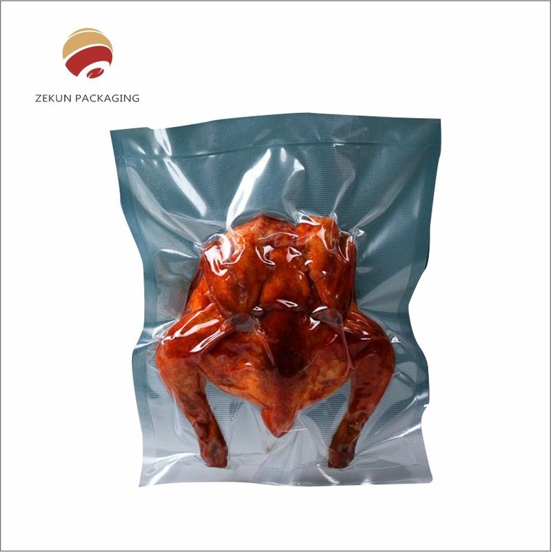 Sacos de vácuo de alimentos transparentes embalados para salmão 2/3 Selo lateral para venda