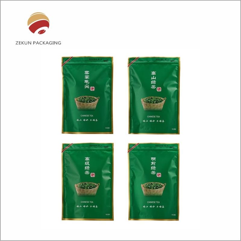 Saco de embalagem de chá personalizado com acabamento mate ou brilhante para 30-2000g de chá