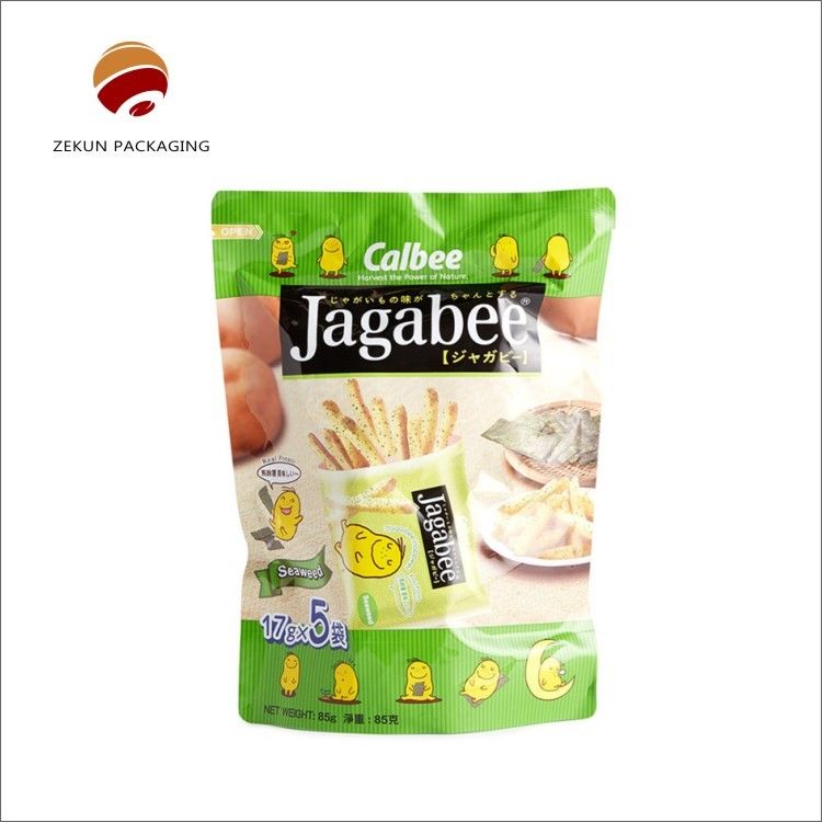 Saco de embalagem de alimentos BOPP / papel Kraft / PE personalizado com tamanho e espessura personalizados