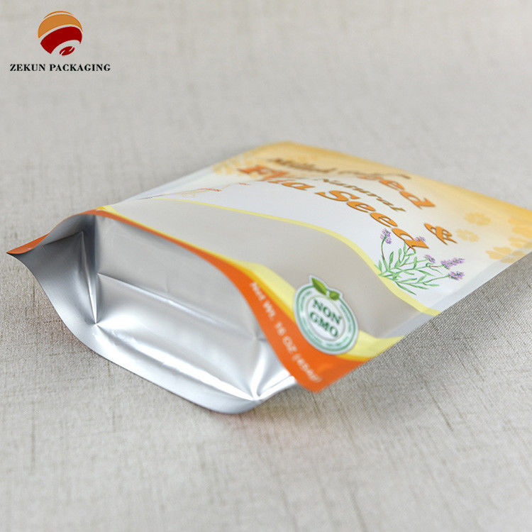 Saco de embalagem de alimentos com fecho com fecho de fecho feito de papel artesanal com capacidade de prova de odor