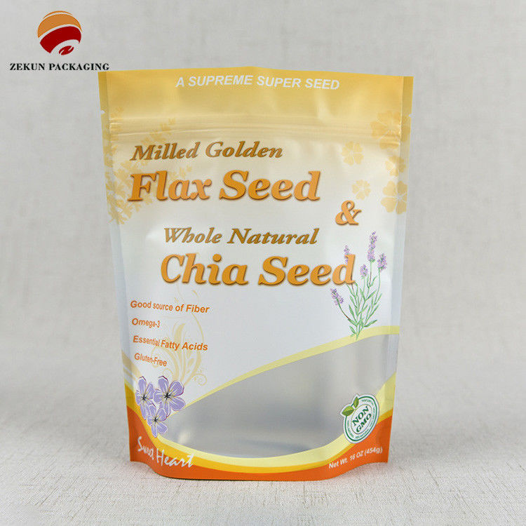 Saco de embalagem de alimentos com fecho com fecho de fecho feito de papel artesanal com capacidade de prova de odor