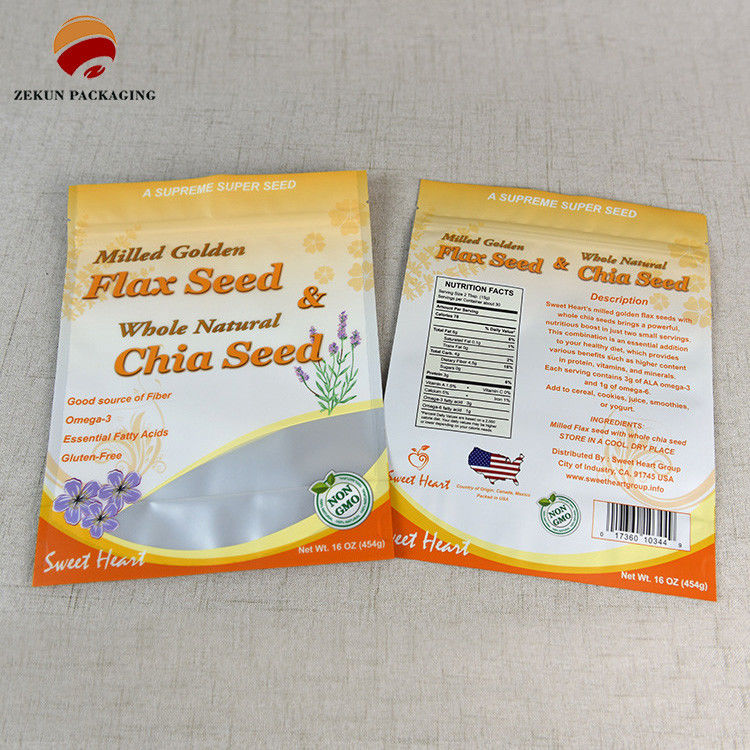 Saco de embalagem de alimentos com fecho com fecho de fecho feito de papel artesanal com capacidade de prova de odor